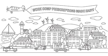 Happy Town - coloring page