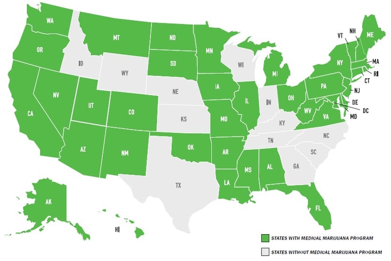 States with medical Marijuana Programs 2022