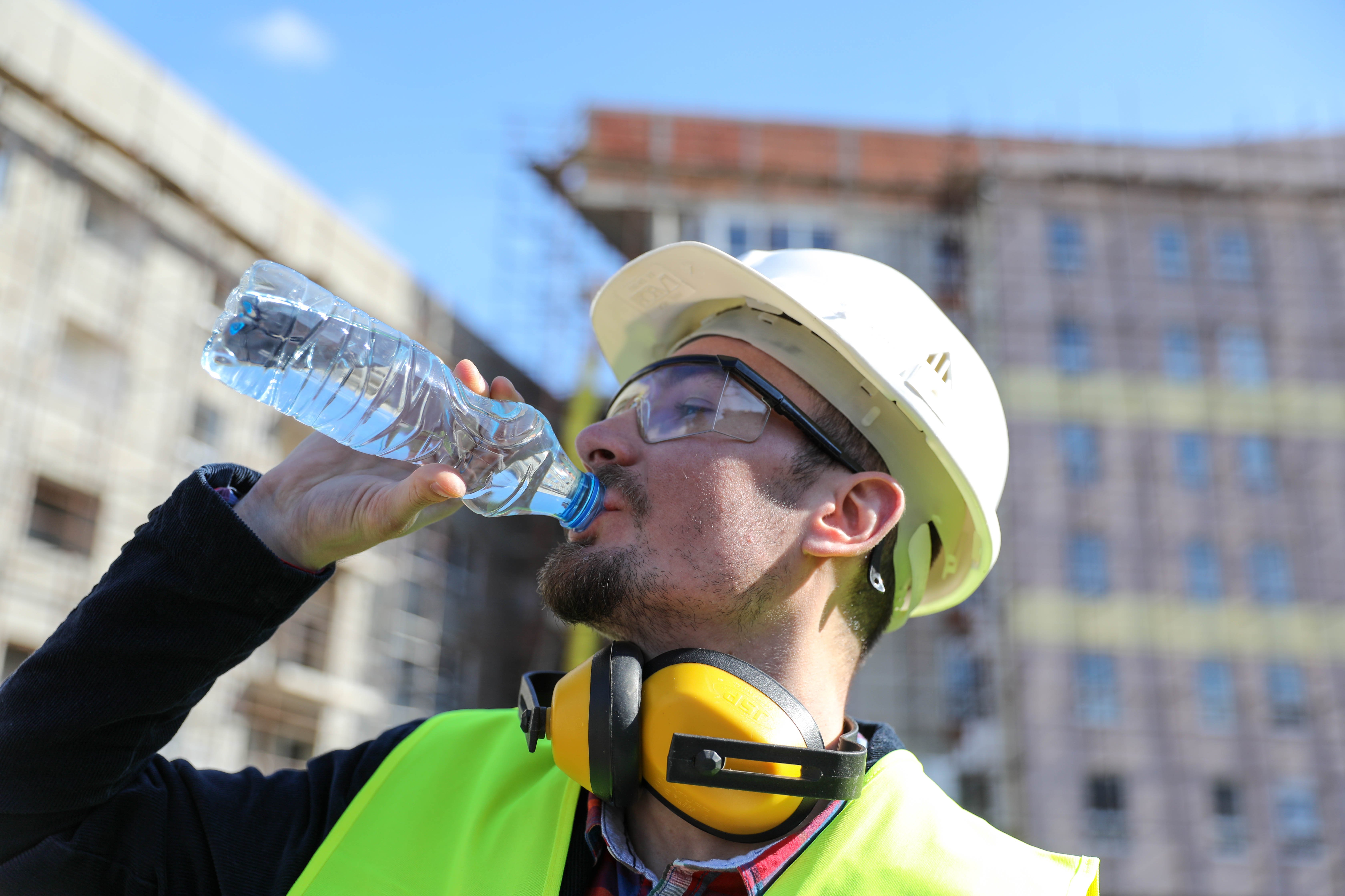working in the heat